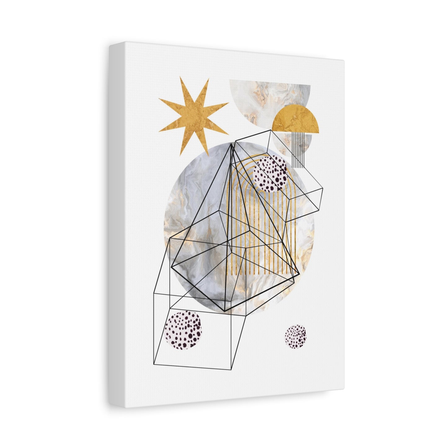 Abstract Geometric Wall Art, Modern Canvas Print