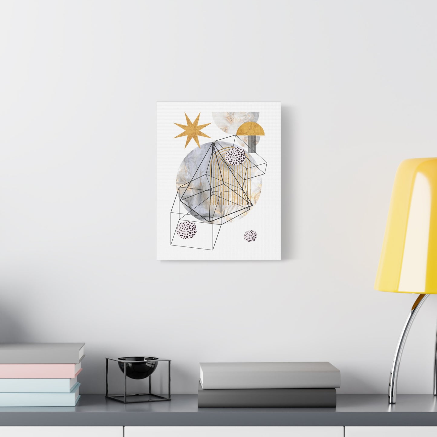 Abstract Geometric Wall Art, Modern Canvas Print