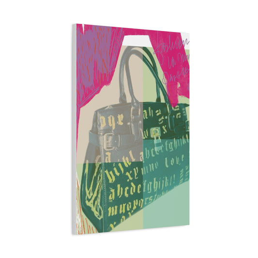 Notebook with a colorful design of a handbag on the cover