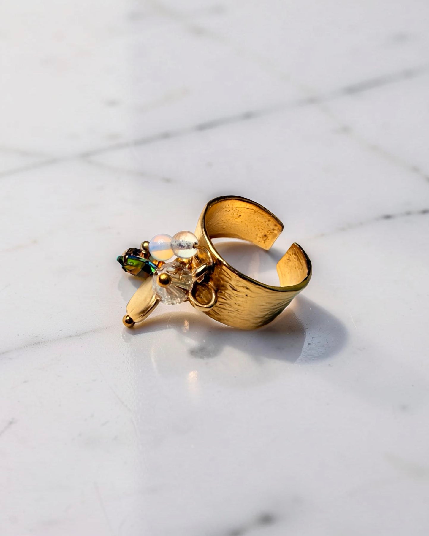 Charm Ring - Moonstone Sparkle