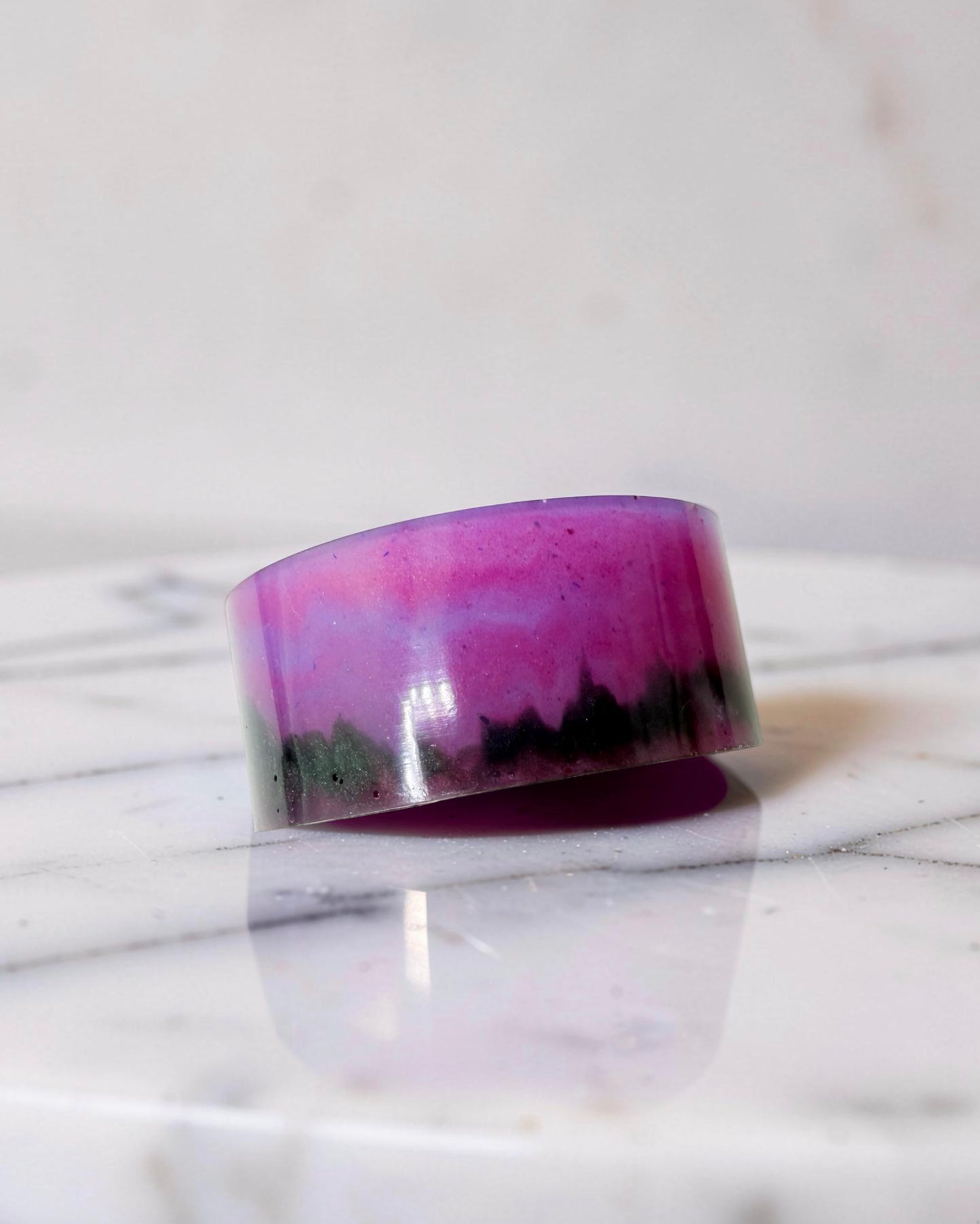 Handcrafted Resin Bracelet - Purple Passion