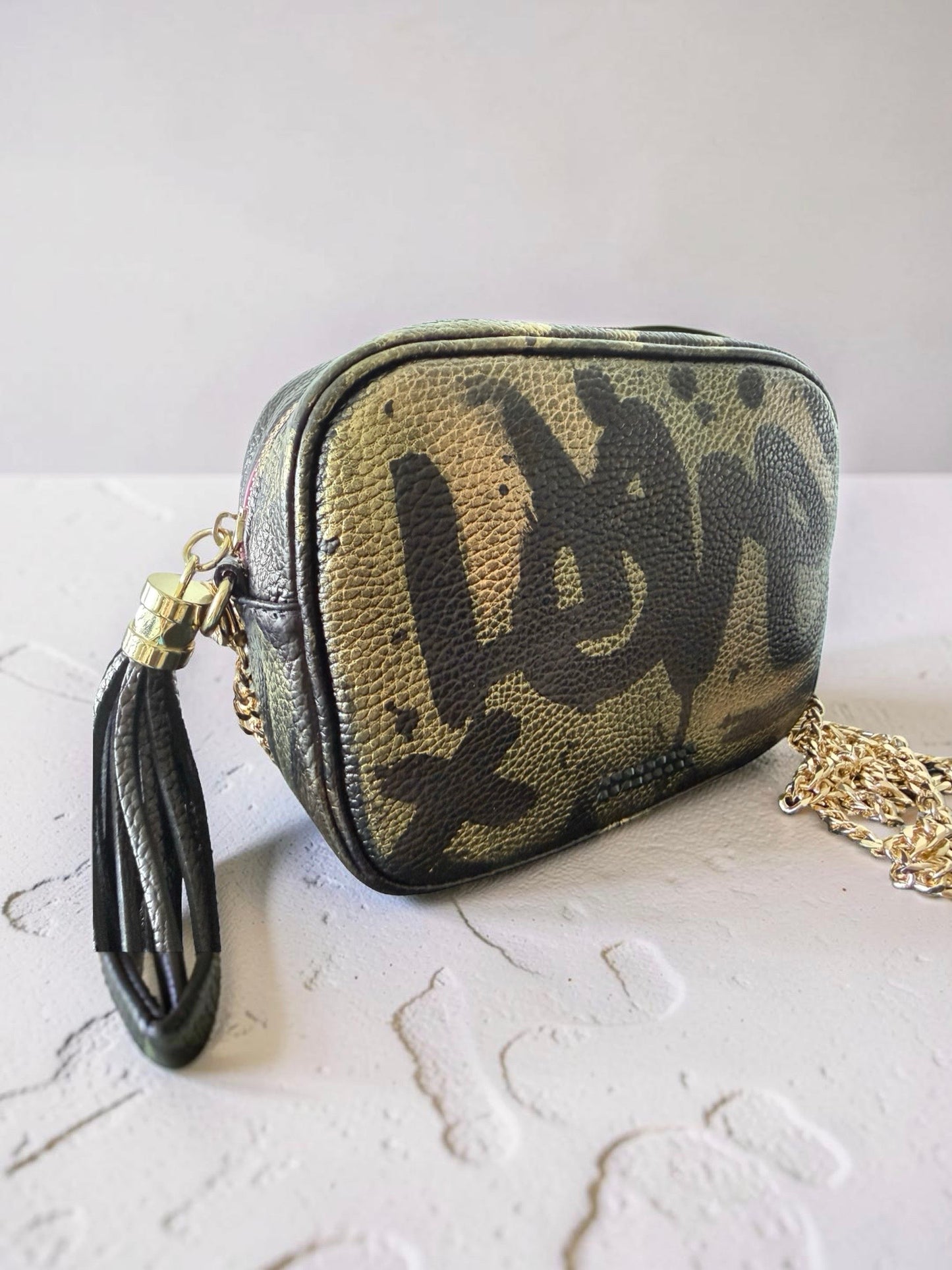 Leather Crossbody - Golden girl