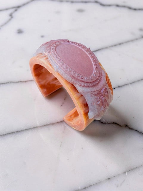 Handcrafted Resin Bracelet - Classic Pink