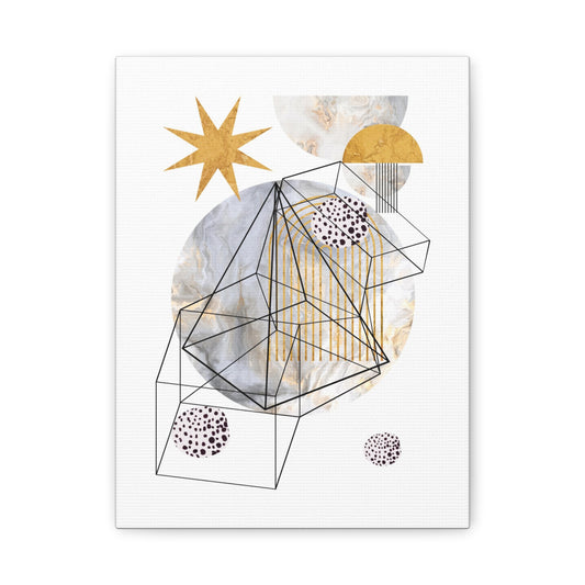 Abstract Geometric Wall Art, Modern Canvas Print