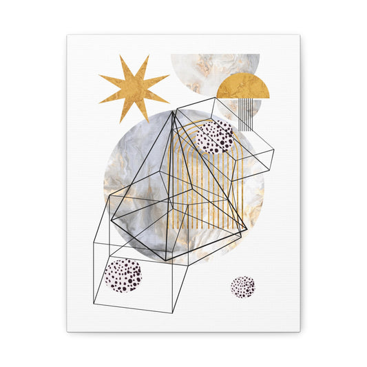 Abstract Geometric Wall Art, Modern Canvas Print