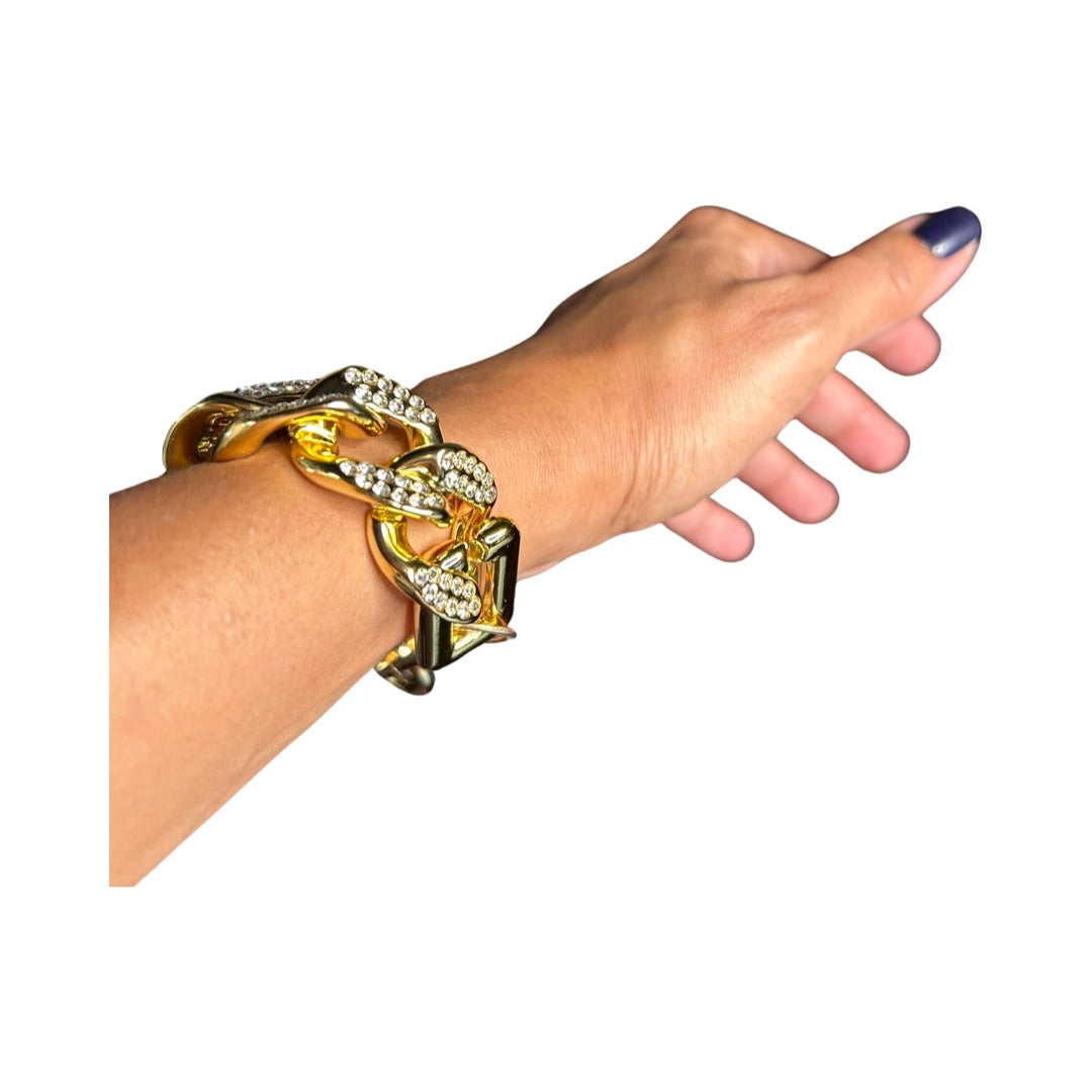 Chunky Rhinestone Chain Link Bracelet image 3