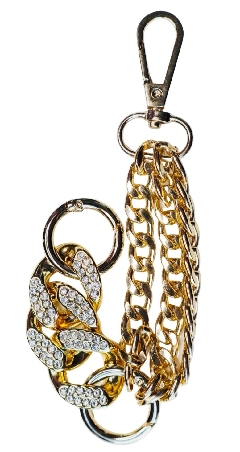 Chunky Rhinestone Chain Link Bracelet image 1
