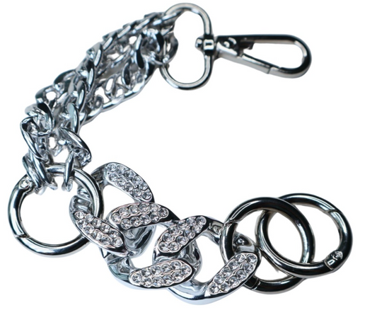 Chunky Rhinestone Chain Link Bracelet image 1