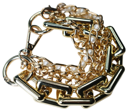 Chunky Pearl Chain Link Bracelet image 1