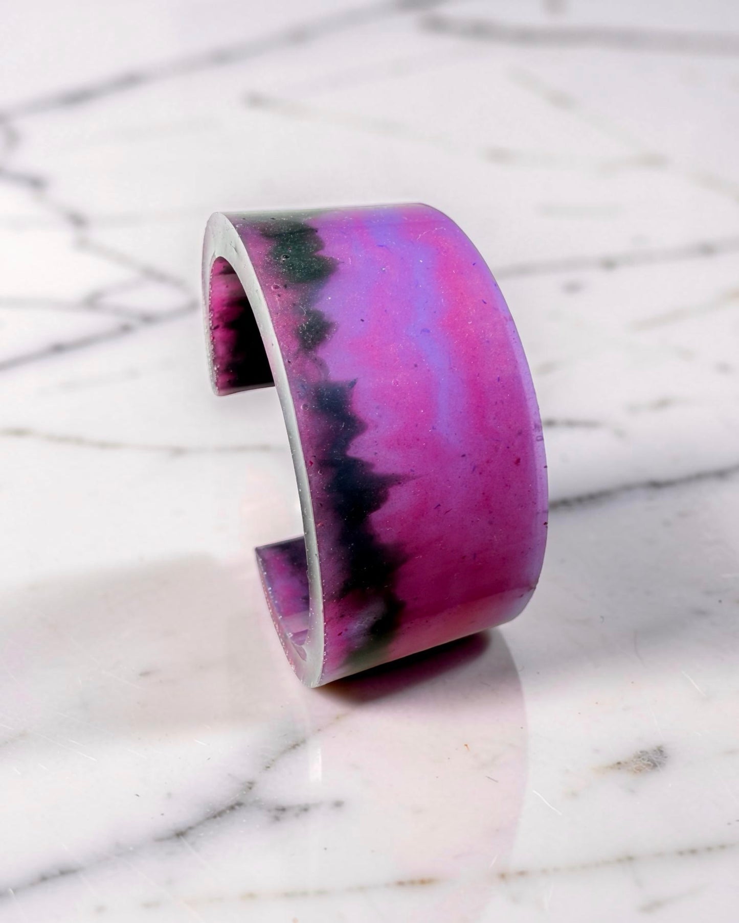 Handcrafted Resin Bracelet - Purple Passion