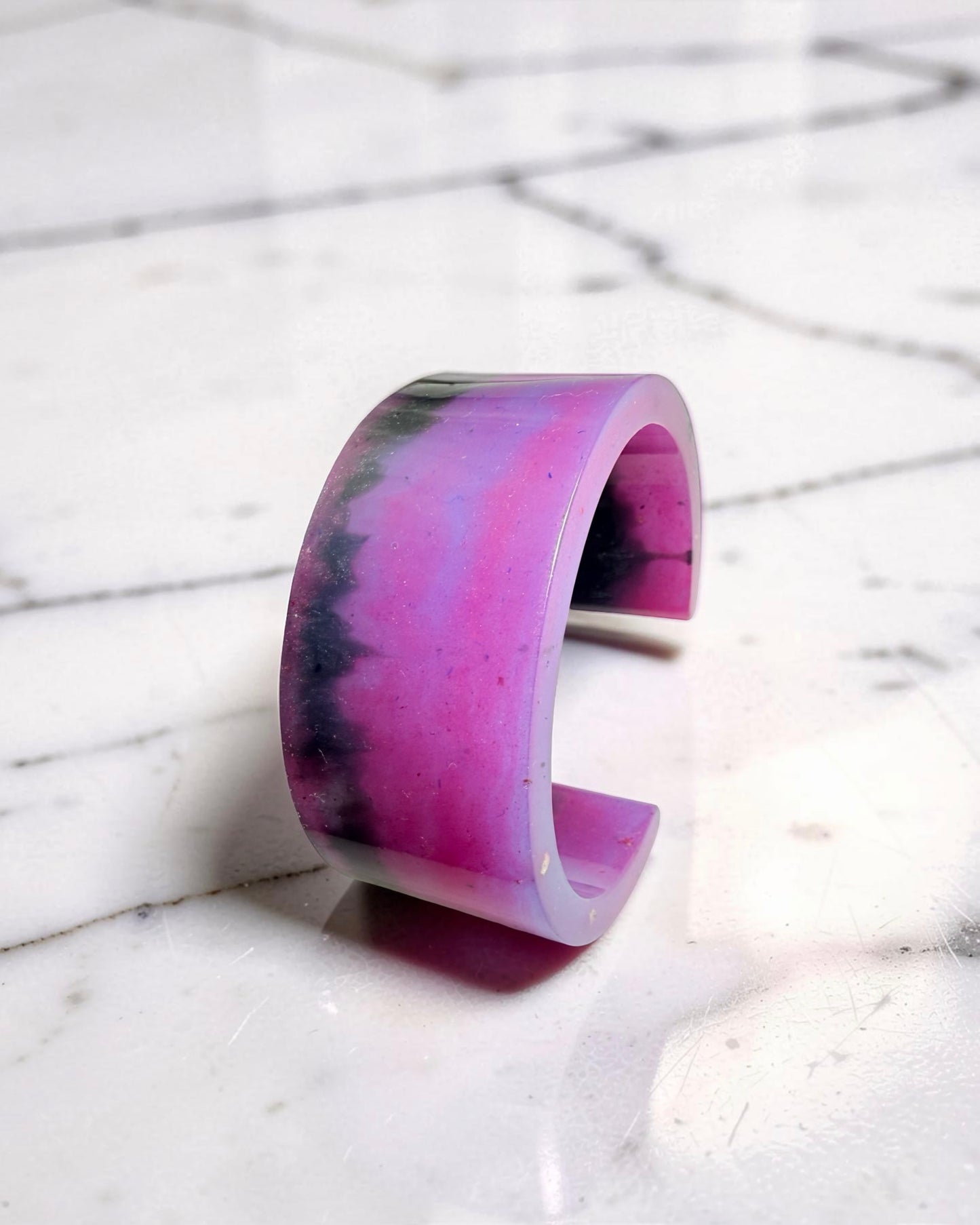 Handcrafted Resin Bracelet - Purple Passion