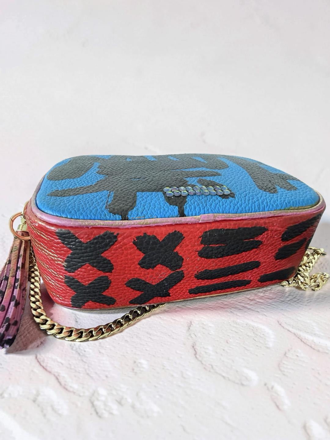 Leather Crossbody - Graffiti Love