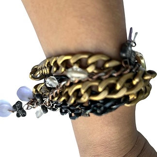 Chunky Three-tone Chain Link Bracelet image 4
