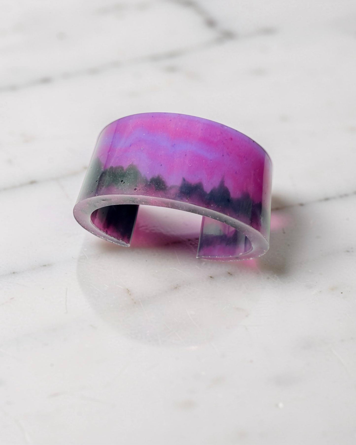 Handcrafted Resin Bracelet - Purple Passion