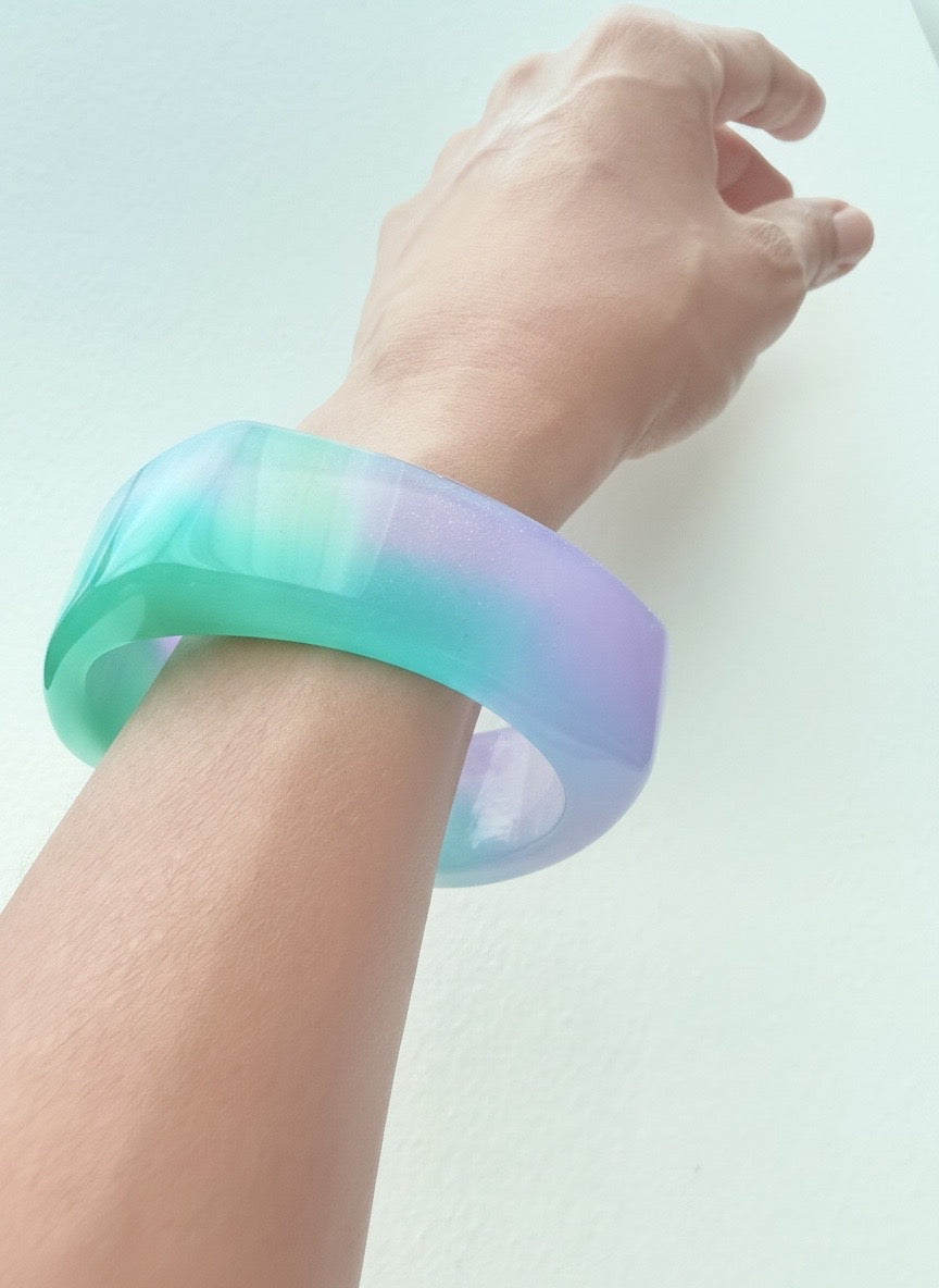 Handcrafted Resin Bracelet -Cool Mix