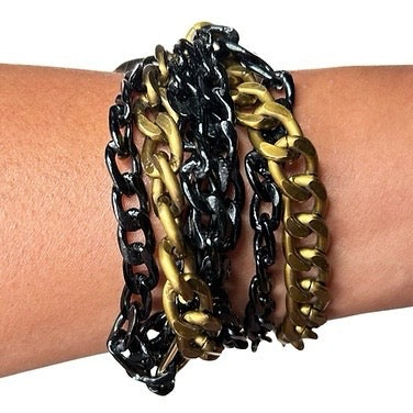 Chunky Three-tone Chain Link Bracelet image 3