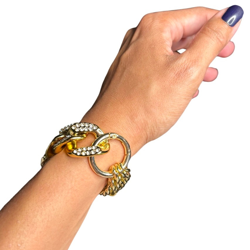 Chunky Rhinestone Chain Link Bracelet image 4
