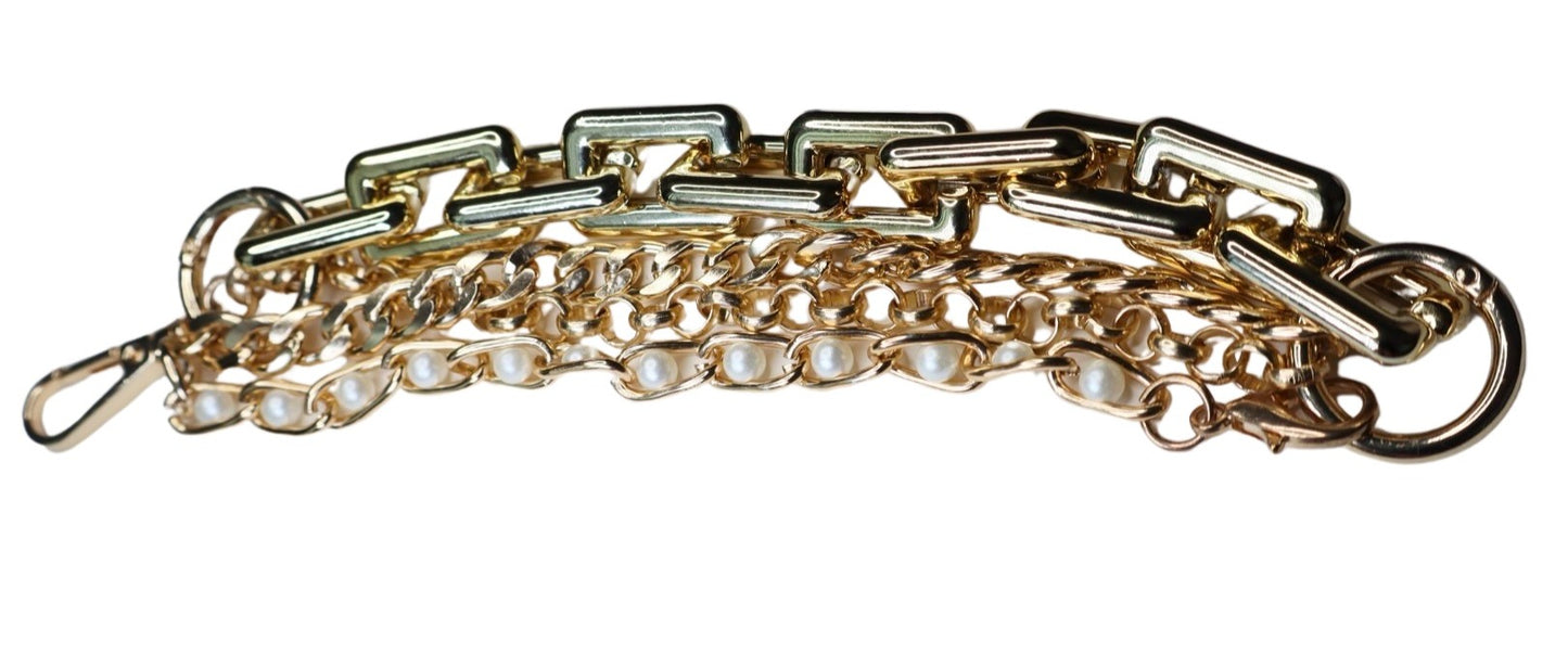Chunky Pearl Chain Link Bracelet image 2