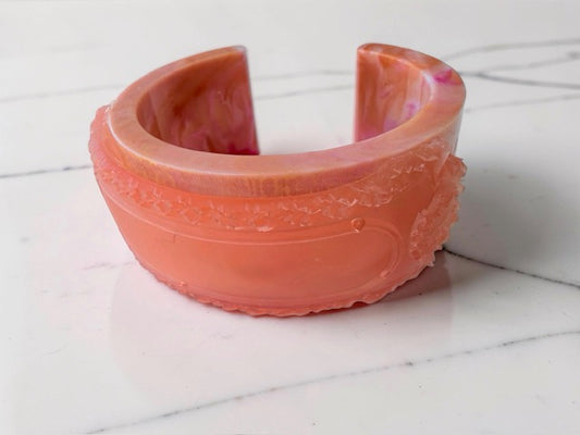 Handcrafted Resin Bracelet - Classic Peach
