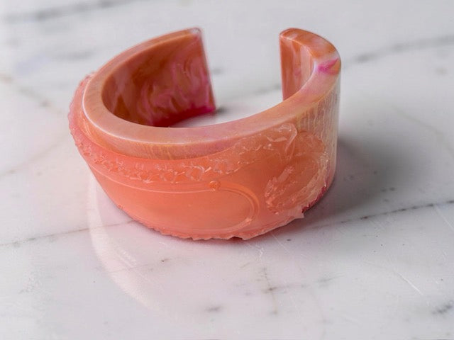 Handcrafted Resin Bracelet - Classic Peach