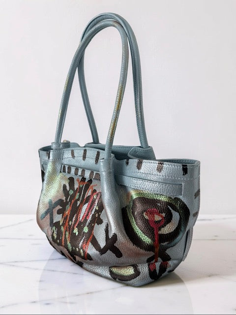 Street Art in Color — One-of-a-Kind Genuine Italian Leather Hand-Painted Shoulder Bag