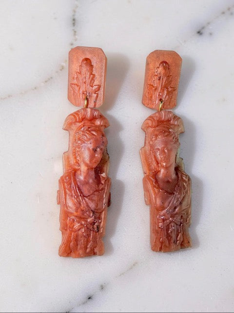 The Ethereal Goddess Earring in Terra Cotta Color