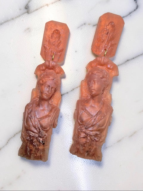 The Ethereal Goddess Earring in Terra Cotta Color