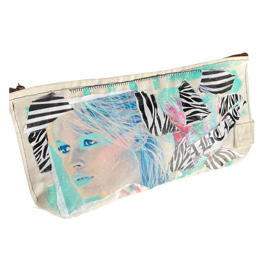 One-of-a-Kind Cotton Canvas Make Up Bag