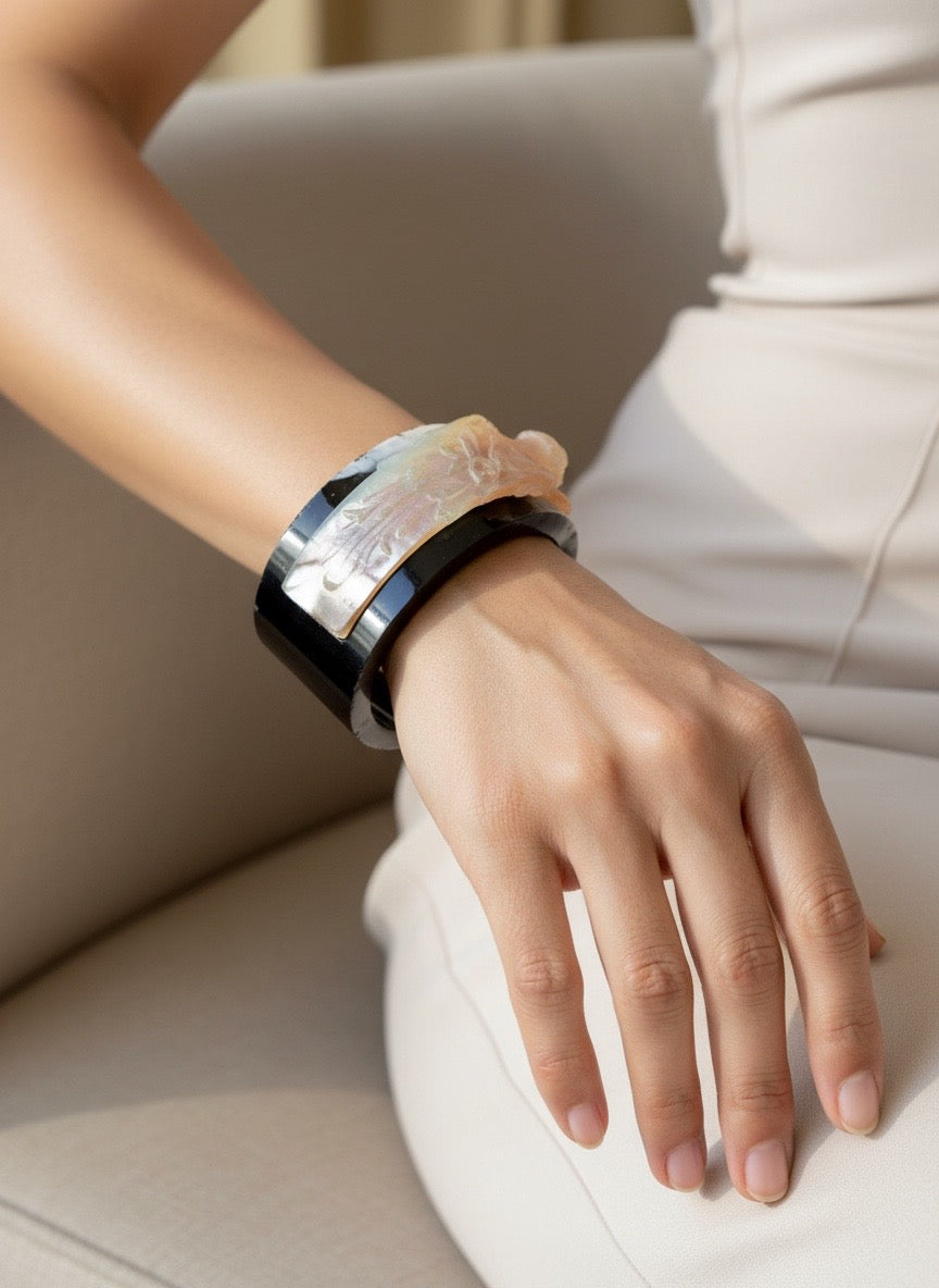 The Ethereal Goddess Cuff - Black & White
